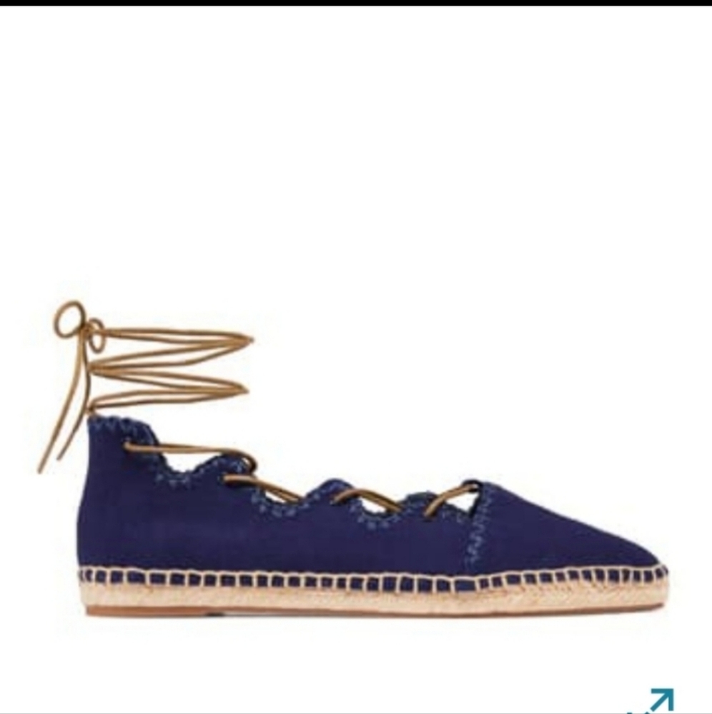 Tory Burch Sonoma Ghillie lace-up espadrille shoes Slip On Designer #211...53022